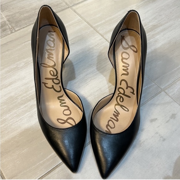 Sam Edelman | Black Leather Heels - Picture 4 of 7